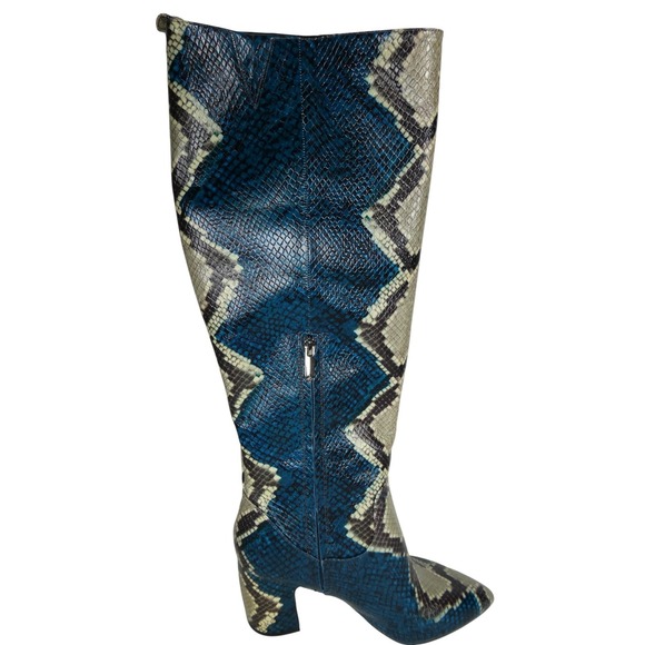 Sam Edelman HAI Snake Skin Boots Size‎ 8.5 Multi-Color Print G0568L2401 - Picture 3 of 9